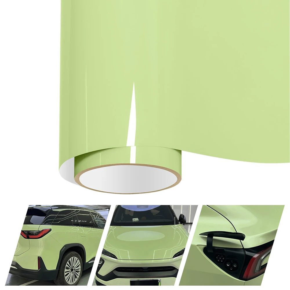 

ПЭТ кристалл авокадо зеленый пленка виниловая покрывающая пленка наклейка рулонный лист с защитной пленкой без пузырьков воздуха авто украшение