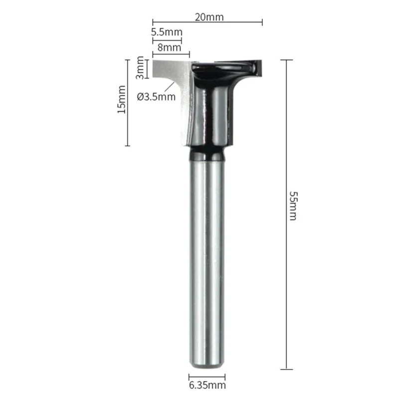 1pc 1/4 Arc Bending Router Bit Wood Veneer Crystal Plate Curved Bending Woodworking T-half Round Flat Slotted Milling Cutter