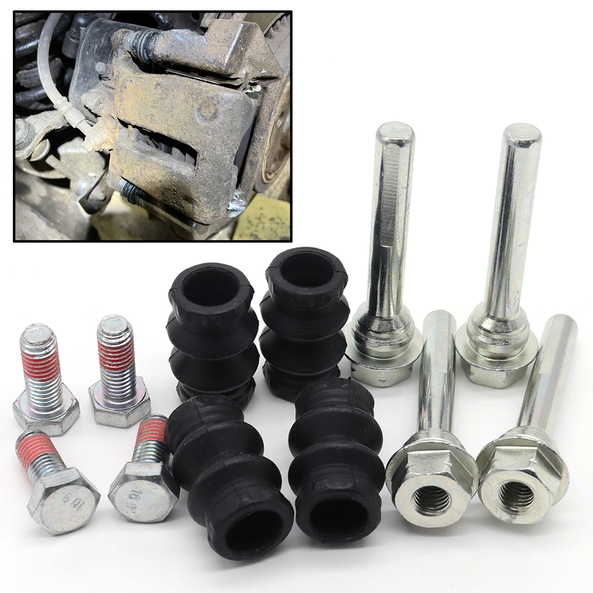 

Brake Caliper Cylinder Slider Guide Pin Bushing Boot Seal Kit For Lancia‌ VOYAGER Land Rover DISCOVERY Benz CITAN W415 MINI R56