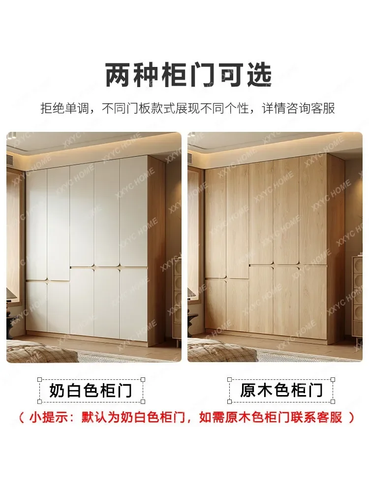 AA All solid wood wardrobe household bedroom log wind segmented one-door to top wardrobe
