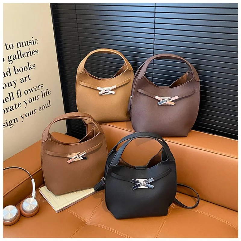 

Luxury Women's Elegant Leather Tote Bag Trendy Commuter Classic Elegant Ladies Casual Simple Vintage Crossbody Bag