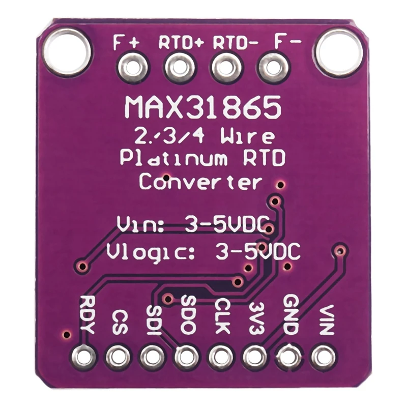 31865 Max31865 Rtd Módulo de temperatura de resistência de platina Pt100 para Pt1000