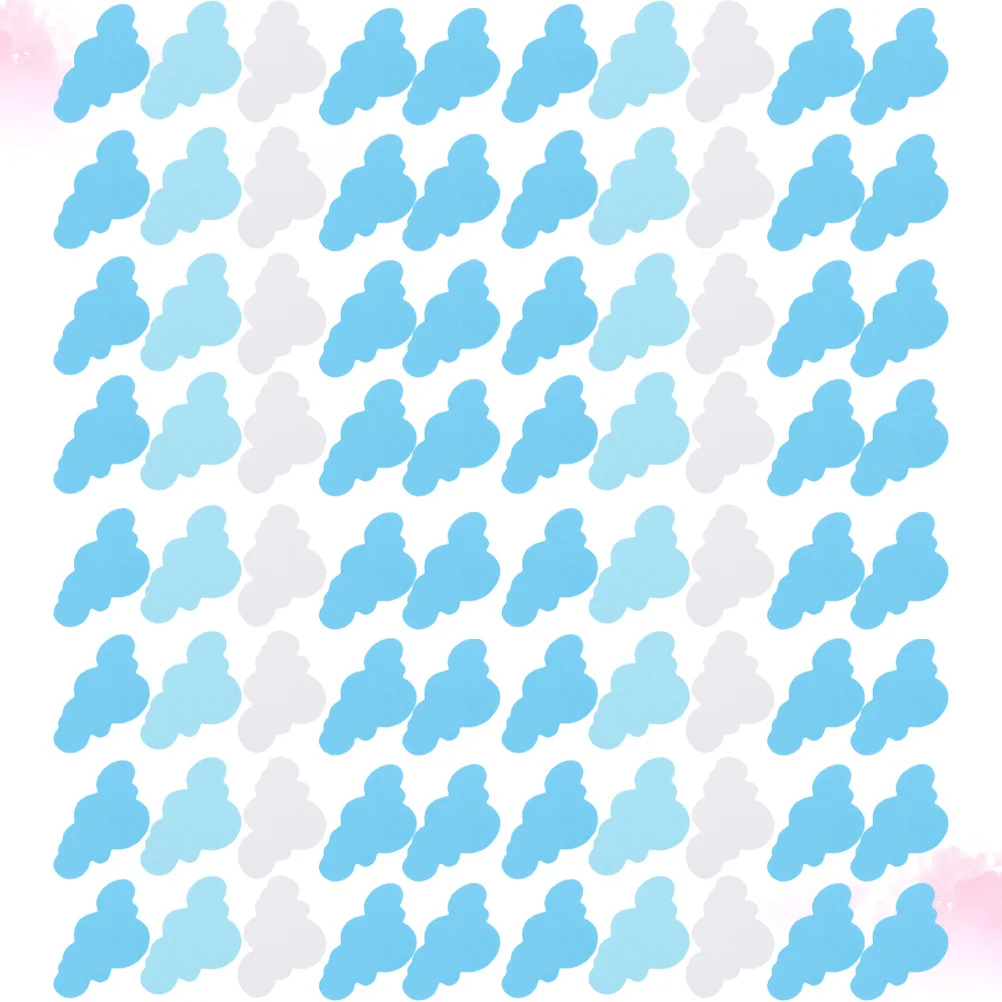 

60 Pcs Foam Cloud Wall Stickers Blue and White Decorative Decal 's Room EVA