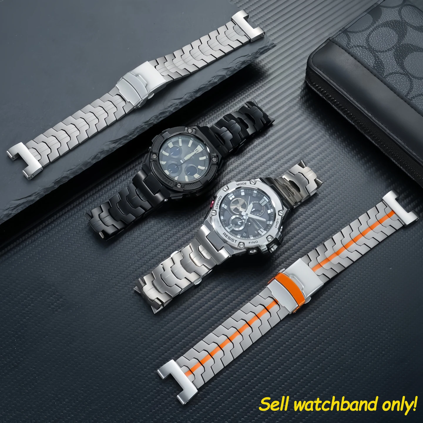 

Часы из титанового сплава для часов Casio серии GST-B100/W110/W300/W130L/W100, модифицированный титановый металлический ремешок, мужские аксессуары для часов