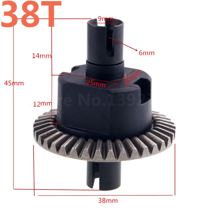 1/10 R/C RC Model Car Diff. Gear Complete 38T 02024 HSP Spare Parts Accessories