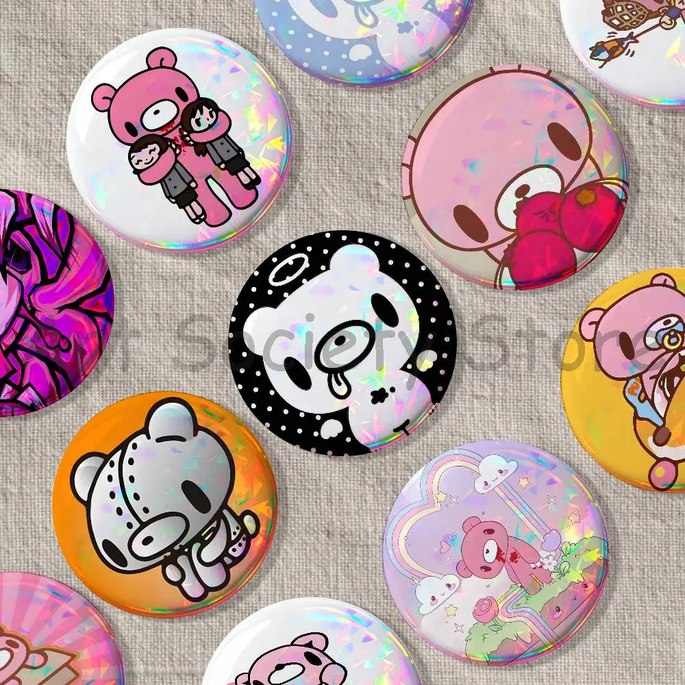 G-Gloomy bear Badges Creative Tinplate Button Pins Brooch Creative Quotes Badge Clothes Backpack Jewelry Gift