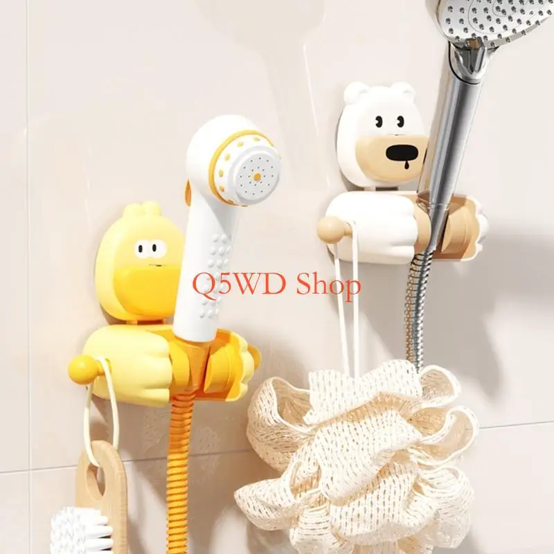 Q5WD Wall Mounted Shower Head Holder Universals Suction Cup Shower Mount Holder Base
