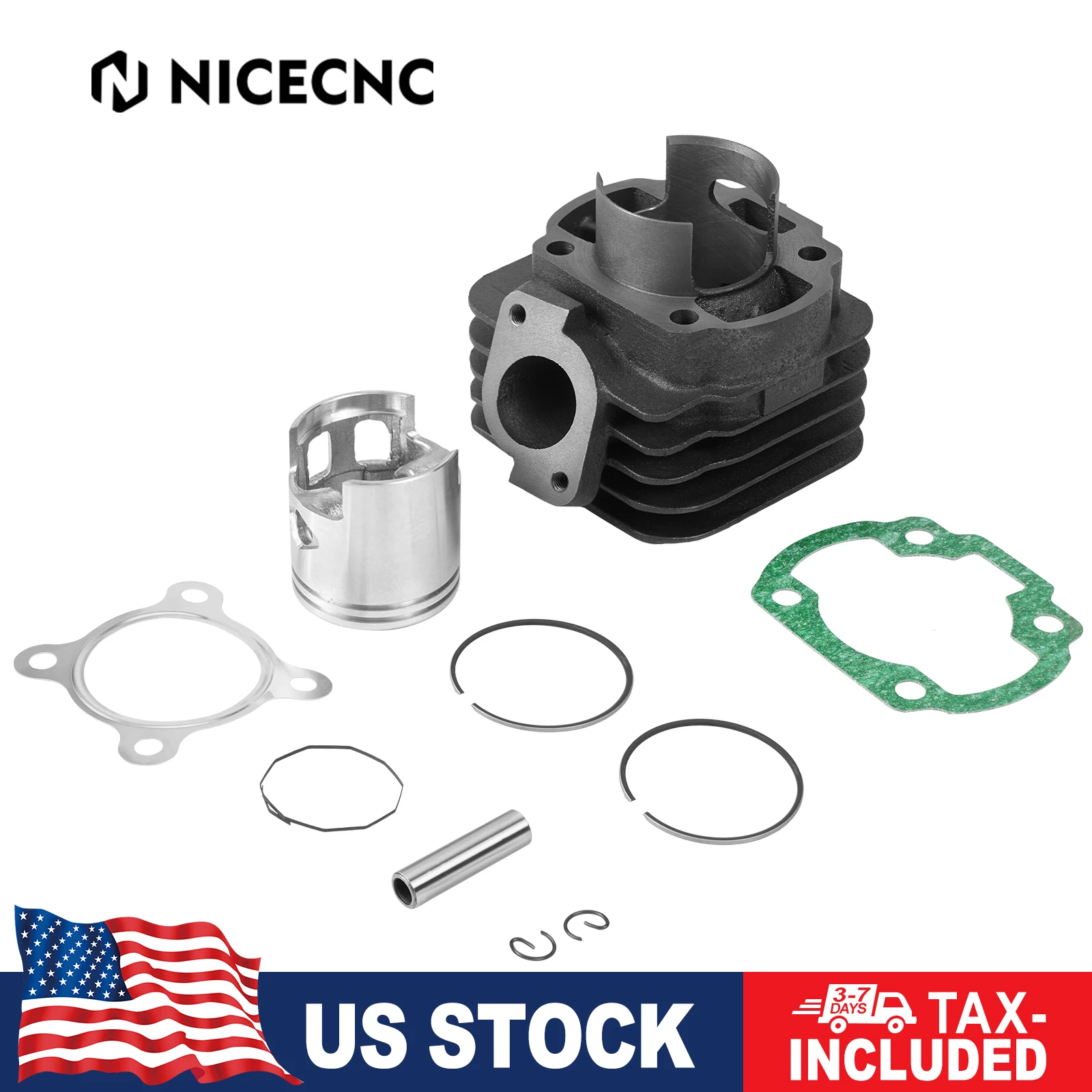 

50cc 2-тактный комплект головки блока цилиндров с большим отверстием для скутера Yamaha JOG CV Minarelli 1PE40QMB ATV Arctic Cat Polaris KTM Beta Aprilia