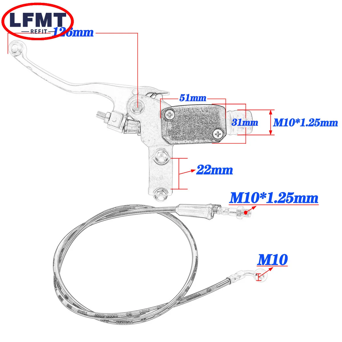 For KTM Motorcycle Hydraulic Clutch Master Cylinder Oil Hose Pipe EXC EXC/F SX SX/F XC XC/W XCF/W XC-F TPI 6Days 150 250 300 350