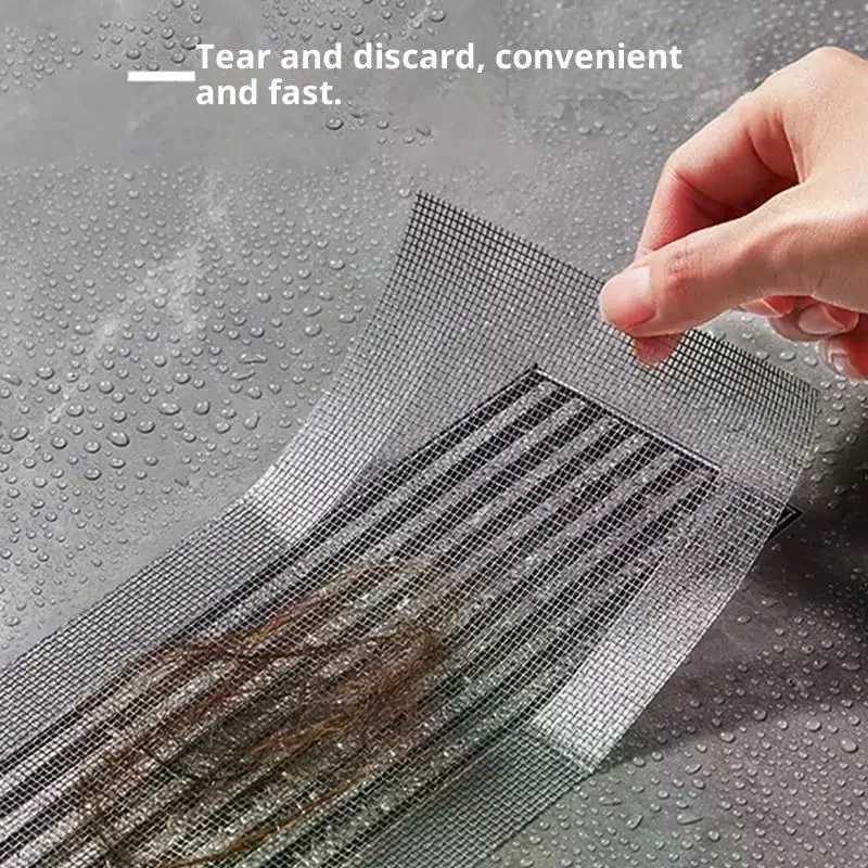 

Self-Adhesive Floor Drain Stickers Cutable Shower Drain Hair Catcher Disposable Mesh Sink Strainer Filter Screen Sticker