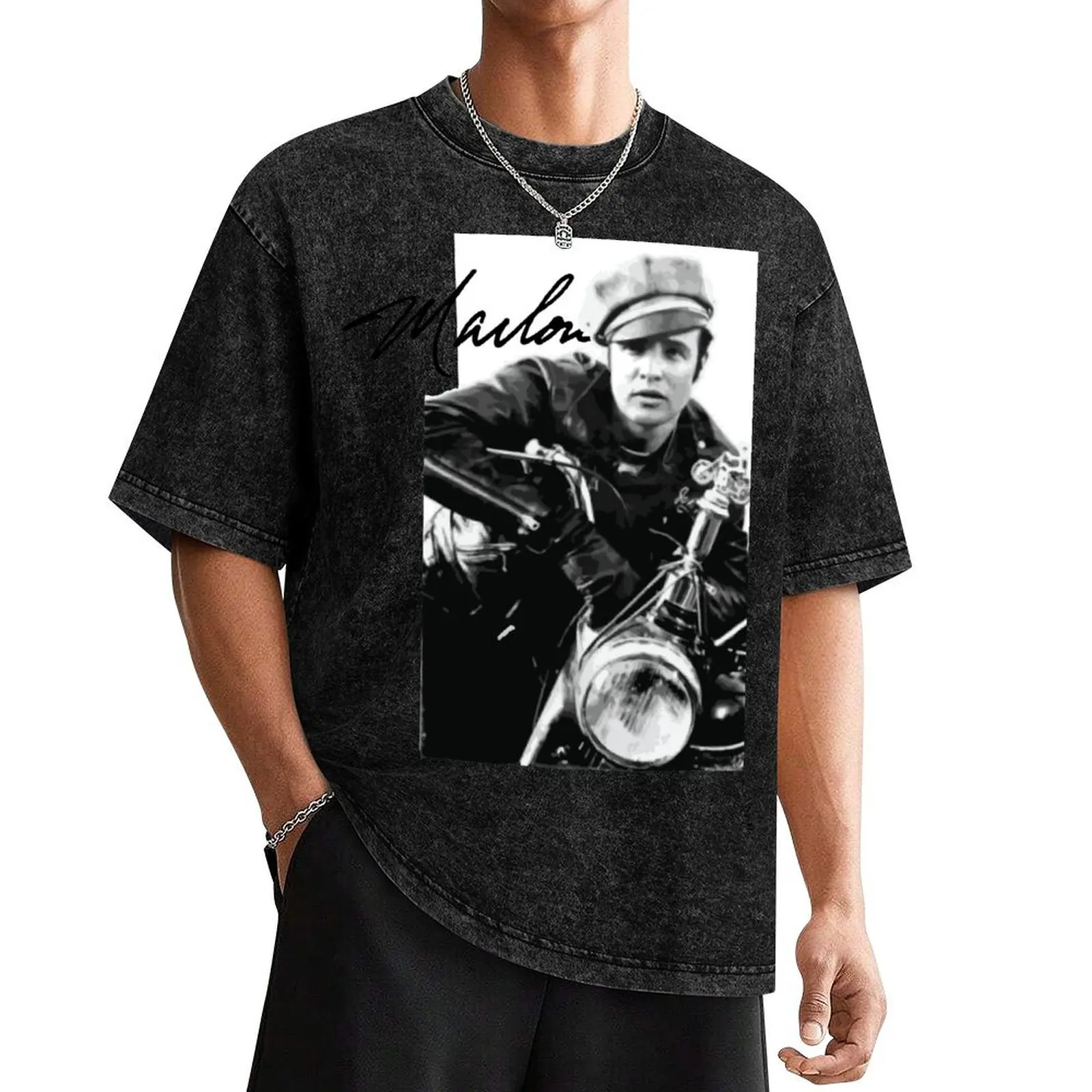 

Marlon Brando, motorcycle T-Shirt boys whites anime tshirt t shirts for men graphic