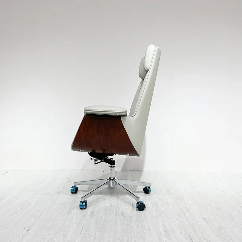 Office chair, modern leather chair, simple computer chair, manager light luxury study home swivel chair