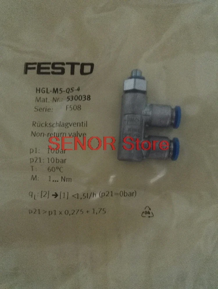 

New original pilot operated check valve HGL-M5-QS-4 530038