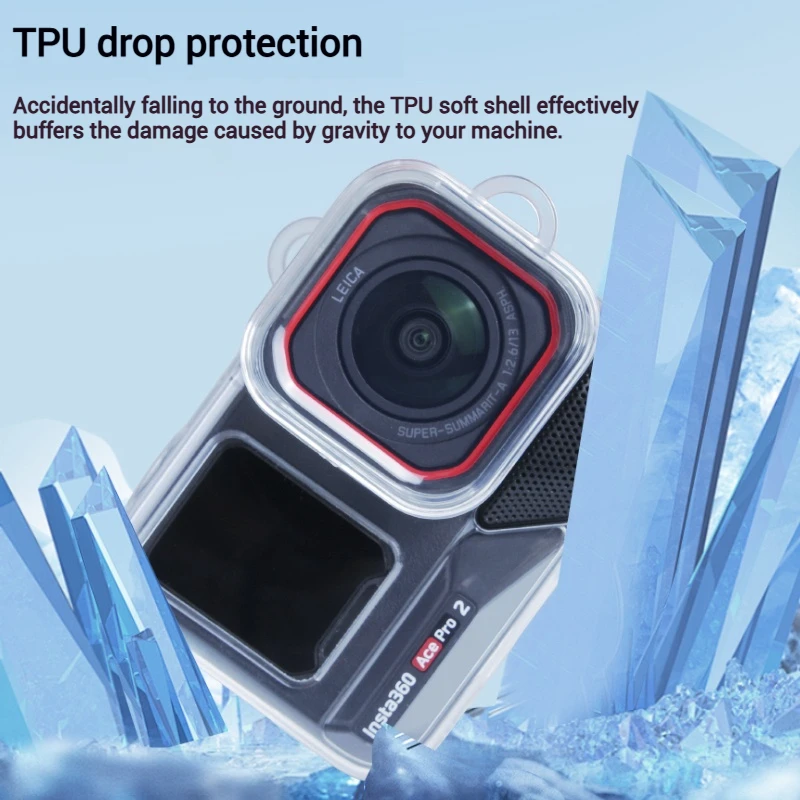 TPU Protective Soft Case for Insta360 Ace Pro Anti-drop Anti-Scratch All-around Protector Cover For Insta360 Ace Pro Accessories