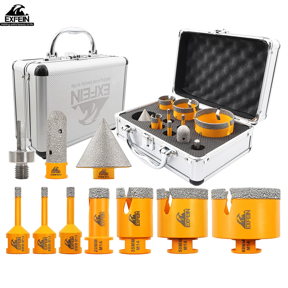 

Diamond Drill Bit M14 Thread Drilling Core Bits Milling Bit Set Porcelain Tiles Crowns Granite Marble Hole Saw Drill Core Bit
