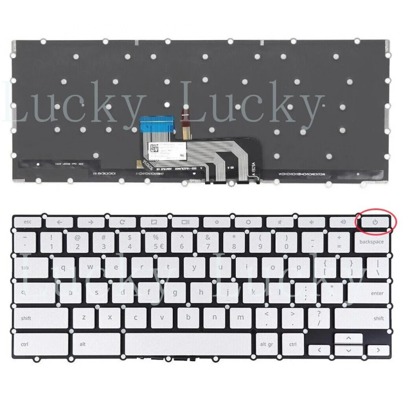 

f New Keyboard for ASUS Chromebook C434T C434TA-1A C433TA US English backlit