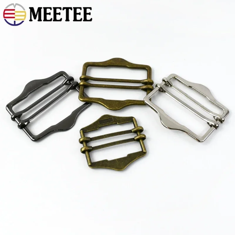 5/10Pcs 20-40mm Adjustable Tri-glide Metal Buckle for Bag Strap Double Pin Clasp Waistcoats Slider Belt Buckles DIY Accessories