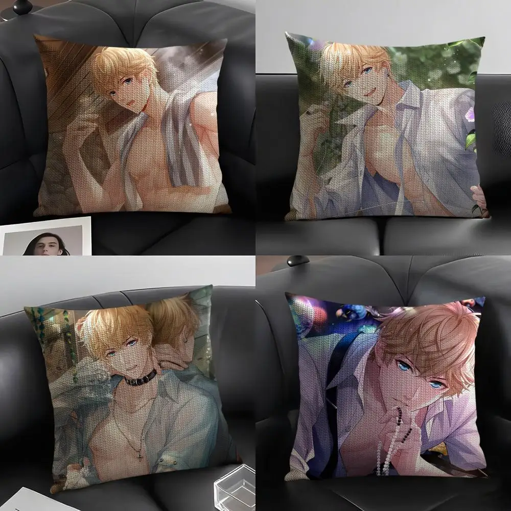Mr Love Queen's Choic Kiro Cushion Cover Natural Linen Organic Fabric Double-Sided Printing Sofa Home Decor Gift Pillow Case