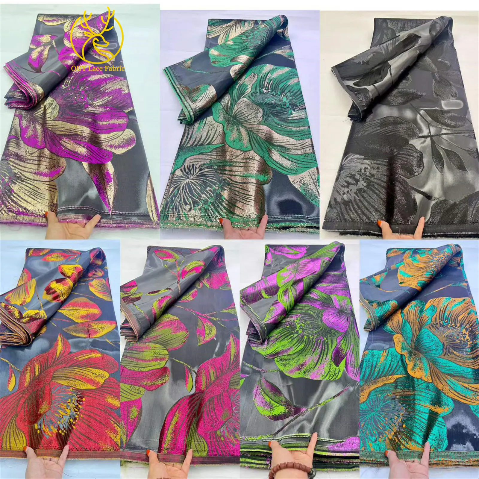2026 Afrikanischer Vergoldeter Brokat-Spitzenstoff für Damen Nigerianische Französische Jacquard-Tüllspitze Hochzeits- und Abendkleider Hohe Qualität – Detail 4