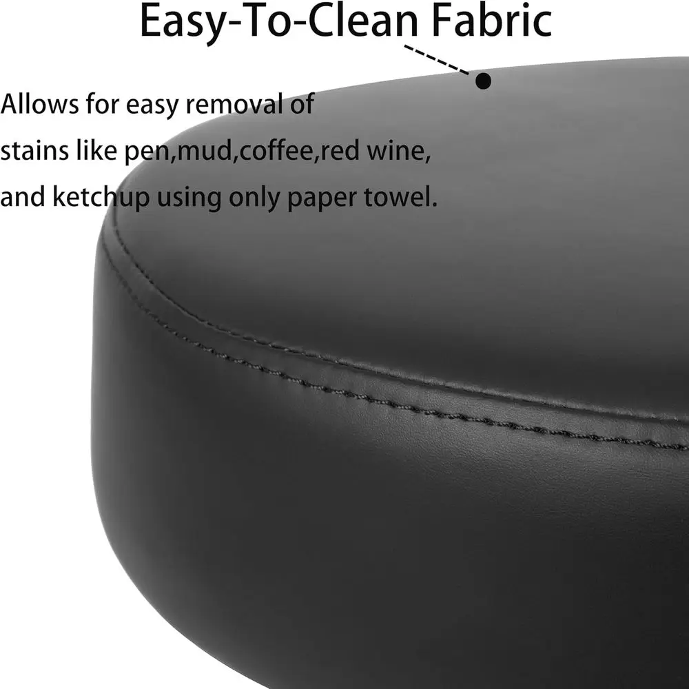 高さ調節可能なメディカルスパチェアスツール、お手入れが簡単な摩擦シートカバー付き、ブラックグライド