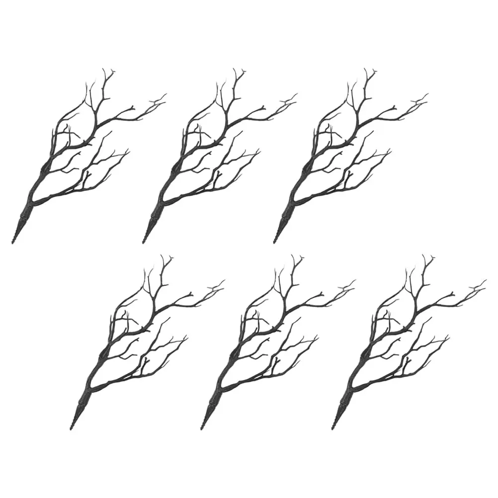 

6 Pcs Artificial Plant Decoration Branch with Lights Faux Tree Twig Simulation Branches Vase Decorations Plastic