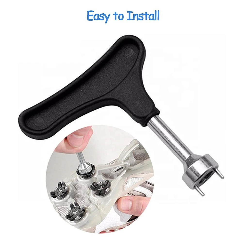 [Yuexinghui] 30 golf shoe spikes, one-word clip spikes with spike opener, movable spike golf shoe spike turner view 4