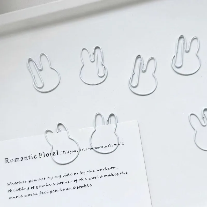 Neuer Miffy-Kaninchen-Büroklammer in Spezialform, kreativer Cartoon-Stil, niedliche Metall-Büroklammer für Schüler, spezielle Lesezeichen-Dekorationsklammer – Detail 6