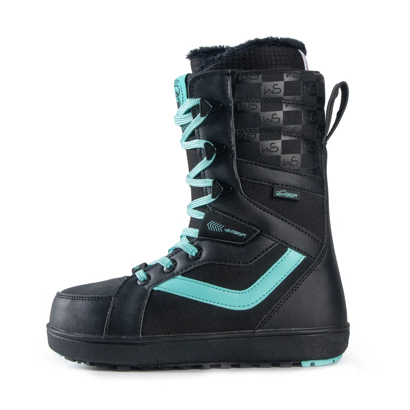 Snowboard boots Adult snowboard boots Men's flat flowers Skimmer Women's snowboard shoes keep warm and comfortable