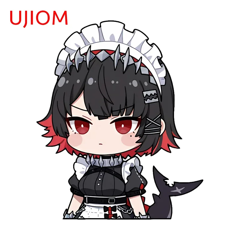 UJIOM Chibi Zenless Zone Zero Ellen Joe Wall Sticker Cartoon Maid Uniform Picture Vinyl Decal Suitable For Smooth Surfaces
