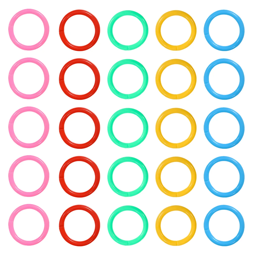 

150pcs Binder Rings Plastic Key Tags Quiz Card Ringed Journals Notebook Accessories Study Flashcards Document Organizer Photo