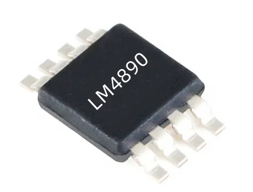 10PCS  New LM4890 SMD MSOP-8 Audio Power Amplifier IC Chip