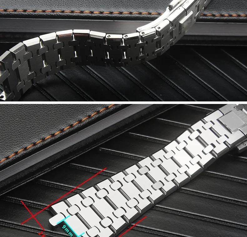 904 Massives Edelstahl-Uhrenarmband für AP 15400 15703 AP ROYAL OAK Audemars Piguet Royal Oak Uhrenarmband 28mm 26mm Herrenarmband – Detail 5