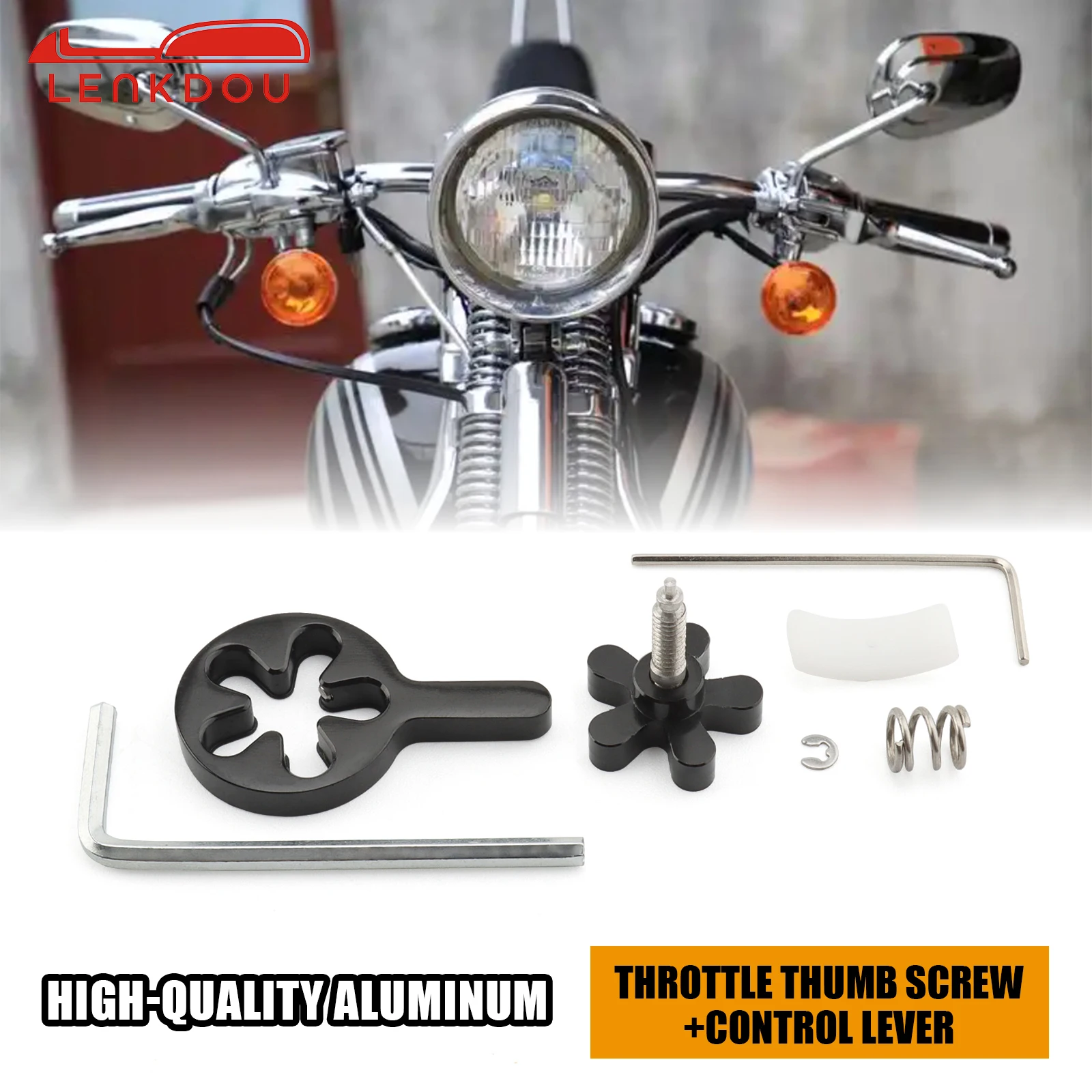 Motorcycle Throttle Thumb Screw Control Lever Kit For Harley Touring Sportster Dyna Softail With Carburetor System 1974-2017