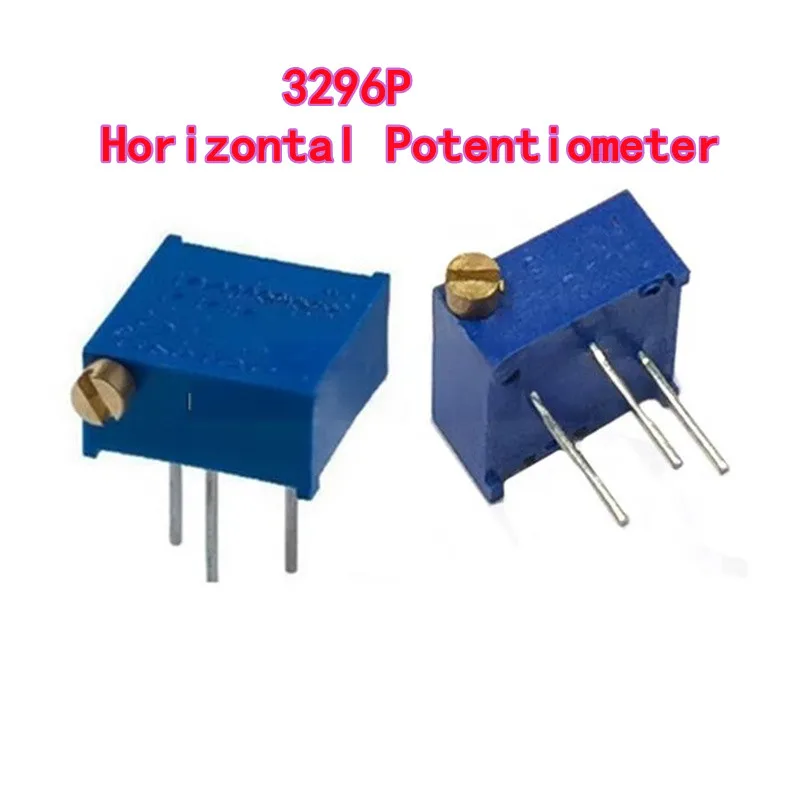 10PCS 3296P horizontal adjustable Trimmer Potentiometer Variable Resistor 1K 2K 5K 10K 20K 50K 100K 200K 500K 1M 203 104