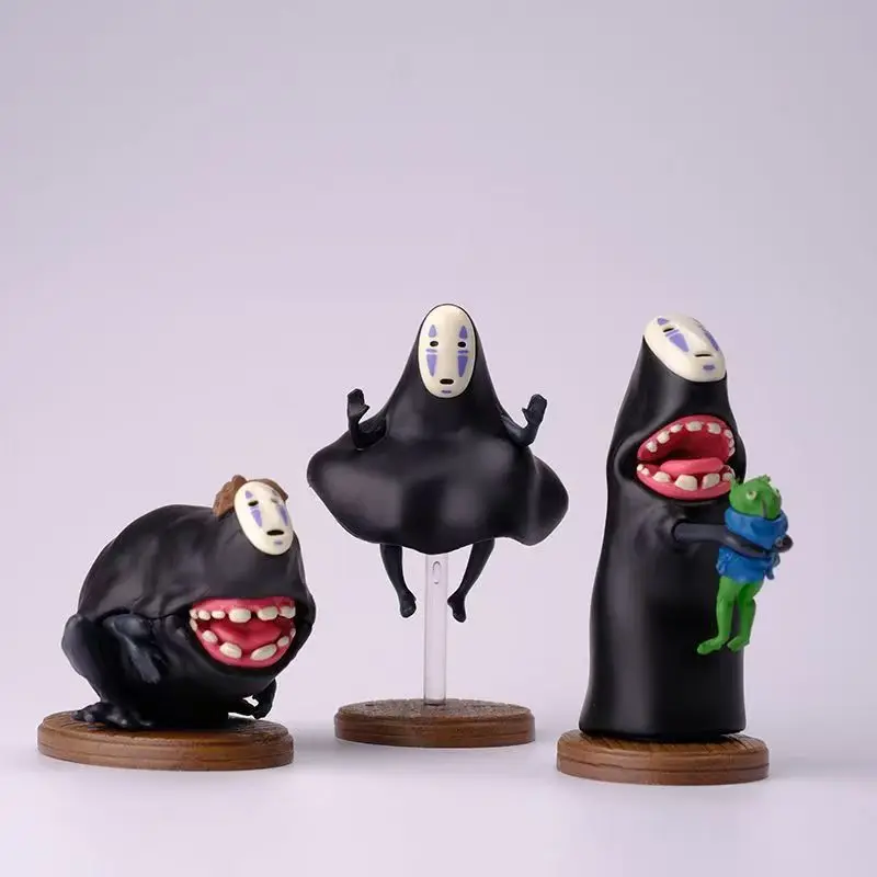 2025 caliente Spirited Away sin cara hombre coche cafetería pastel decoración caja ciega muñeca mano modelo decoración regalo