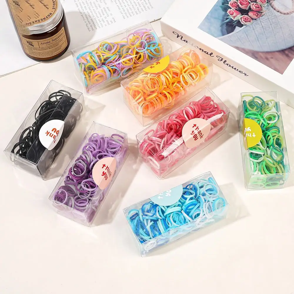 1 Pcs Colorful Rubber Tiny Hairbands for Women Girls Children No Slip No Damage Hair Soft Elastics Ponytail Holders image 4