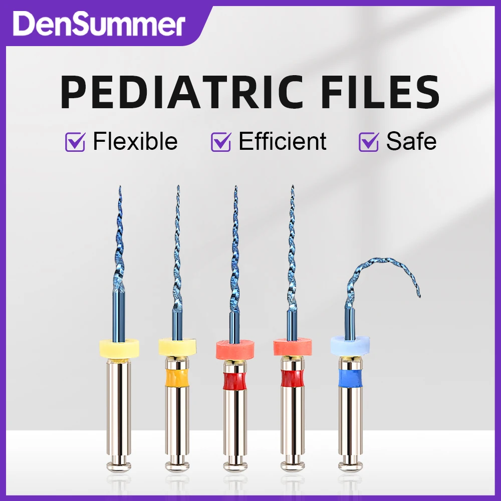 DenSummer Dental Snake Movement Niti Heat Activation Endo Files Pediatric Files For Baby Root Canal Treatment Child Endo Files