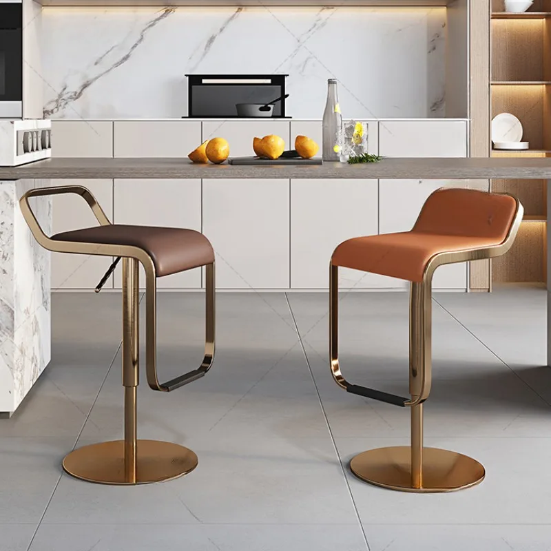 

Chaise Bar Banks Chairs Kitchen Counter Stool Chair Barbershop High Stools Height Luxury Cafe Furniture Home Poltrona Metal Step