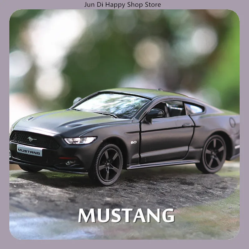 Makeda oficialmente licenciado 1:36 simulação ford mustang liga modelo carro meninos força traseira carro de brinquedo portas abertas duplas