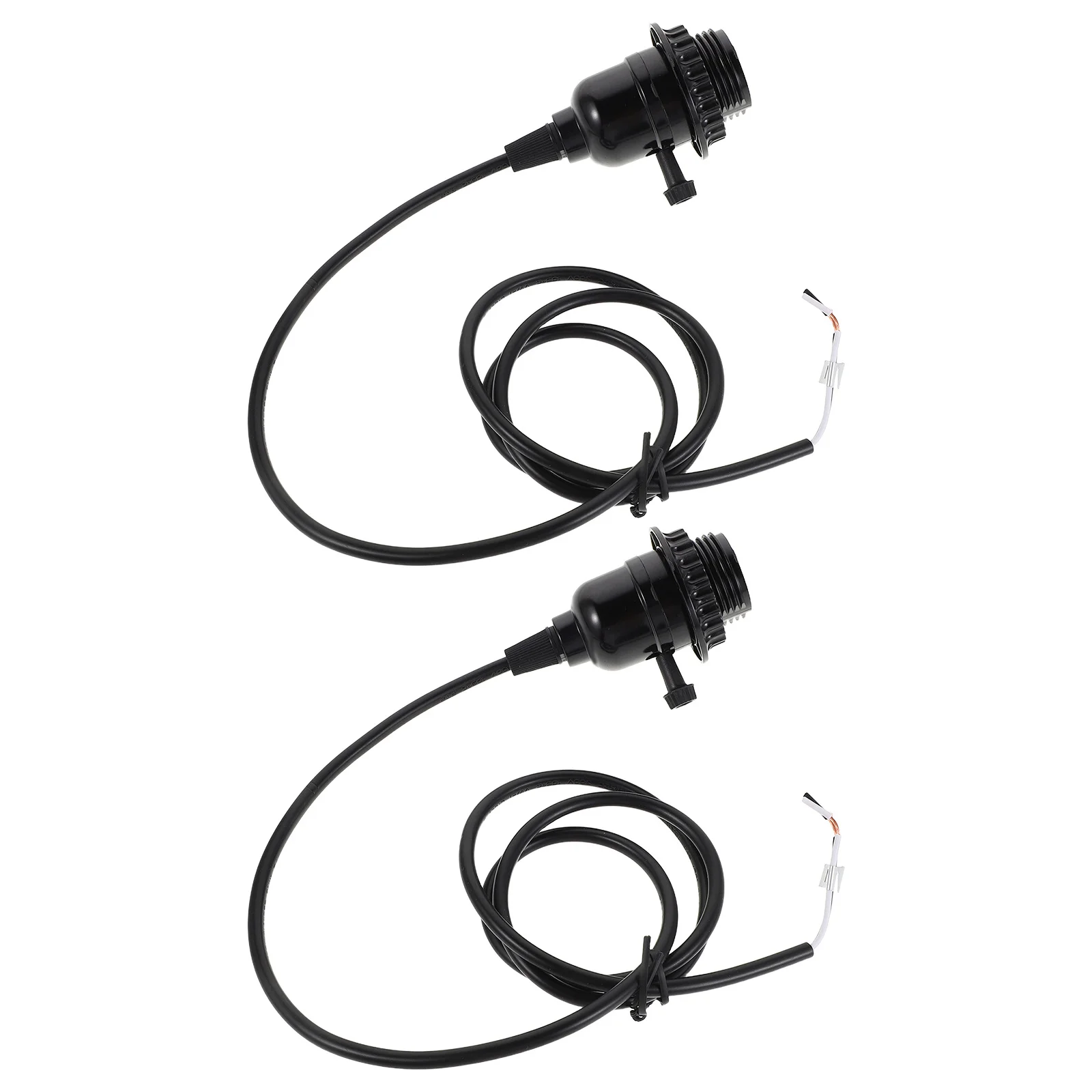 

2Pcs E26 Pendant Lamp Socket Replacement Vintage Cord Knob Switch Ceiling Light Holder Us Standard Hanging Pendant Fixture