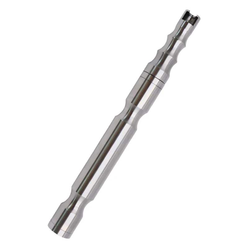 Silver Metal Slide Puller for Vehicle Exterior Repair, Manual Pulling Aid with Shaped Grip for Body Panel Work and Sheet Metal