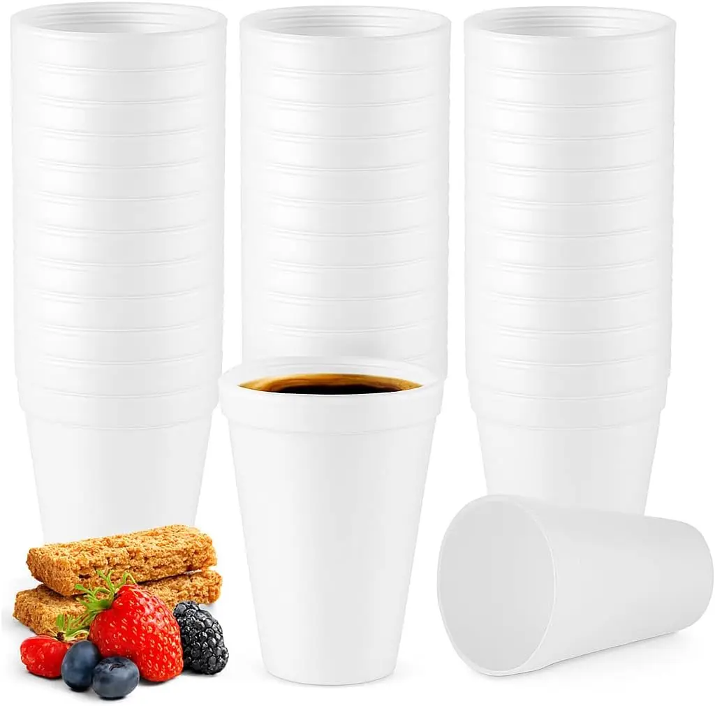 

Concession s 16oz Disposable White Foam Cups - Pack of 100ct