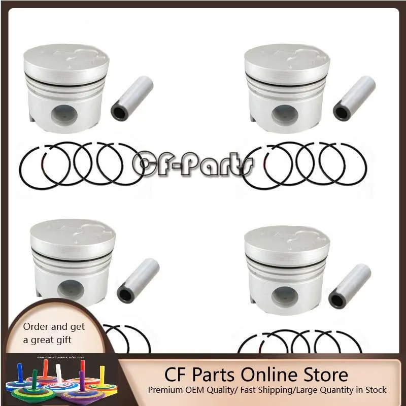 New 4 Sets STD Piston Kit With Ring 13101-54060 Fit For Nissan 2L Engine 92MM