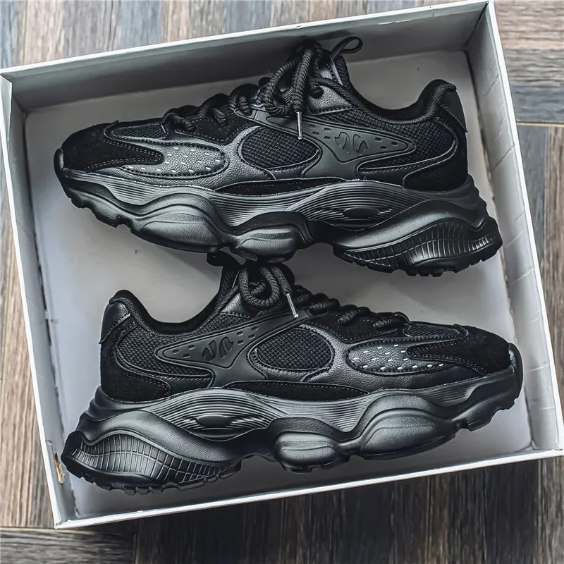

Sports Casual Men Shoes Anti Slip Wear-Resistant Trendy Breathable Outdoor Running Soft Platform Soles Comfort Male Sneakers