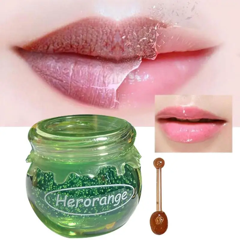 Lip Balm Honey Pot Moisturizing Lip Oil Glossy Lip Balm Long Lasting Hydrating & Prevention Dry Everyday Lip Care