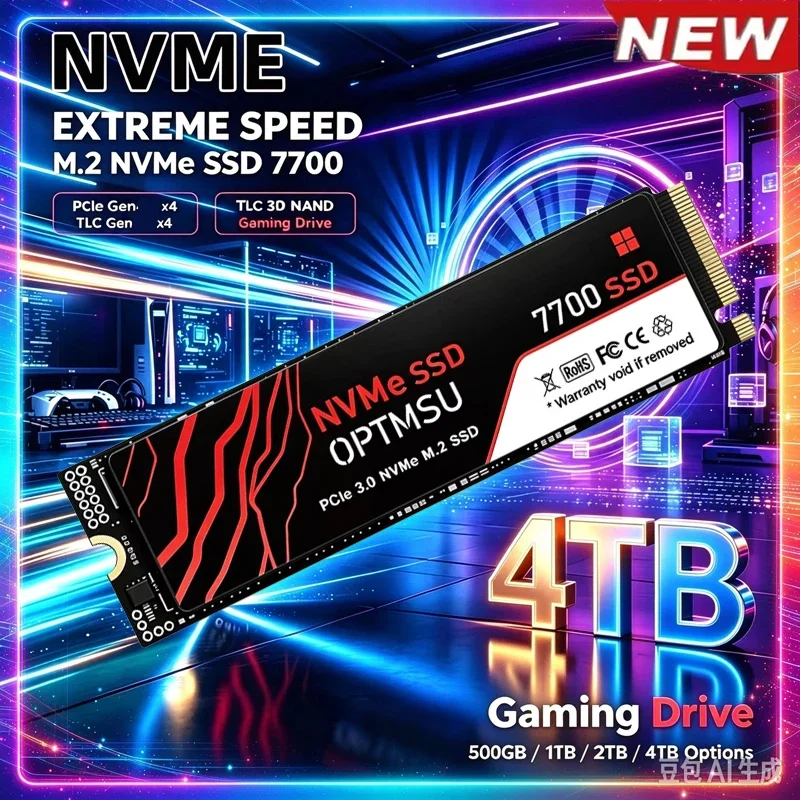 7700 SSD NVMe M2 1TB 500GB 1TB 2TB Nvme M2 SSD M.2228 0 PCle 3.Ox4Intemal SolidState Drives Disk for Laptop Desktop