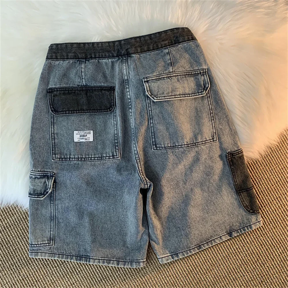 Herren-Denim-Freizeitshorts 2025, Werkzeug-Stil, All-Match-Trend-Jeans, Sommer-Damen-Halb-Denim-Hosen, Unisex, Cargo-Streetwear