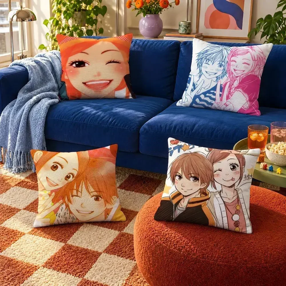 Anime Lovely Complex LoveCom Risa Otani Cushion Cover Throw Pillow Soft Short Plush Cozy Colorfast For Sofa Bedroom Home Decor