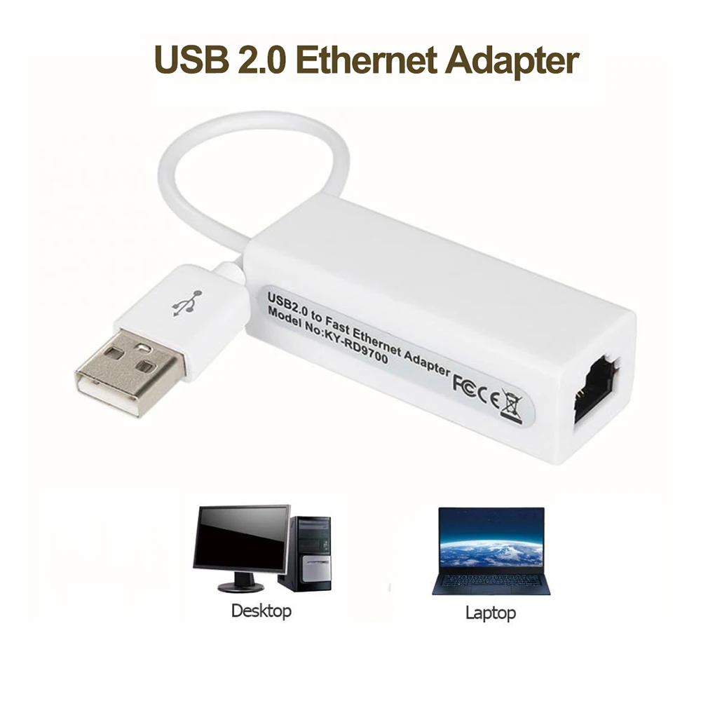 USB Ethernet Adapter Network Card USB 2.0 to RJ45 LAN Internet Cable For MacBook Win 98SE ME 2000 XP Vista 7 Laptop