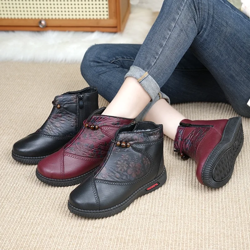 

Winter Warm Shoes Women Thick Boots Women Non Slip Soft Bottom Boots Thickened Winter Cotton Boots Thickened Warm Casual Shoes